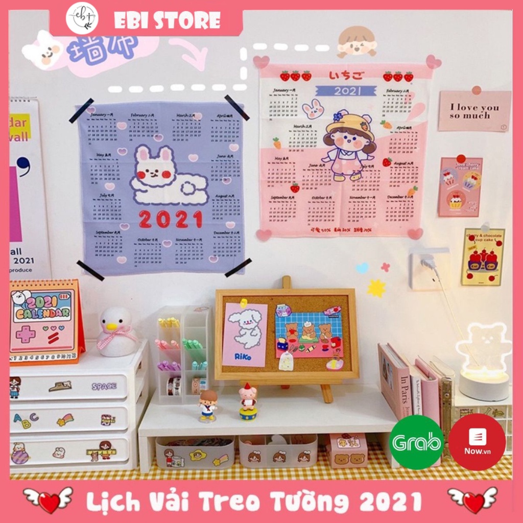 Lịch Vải Treo Tường ❤️ Tranh Vải Treo Tường Decor, Trang Trí Phòng Và Góc Học Tập, Nhiều Hình Đáng Yêu ❤️