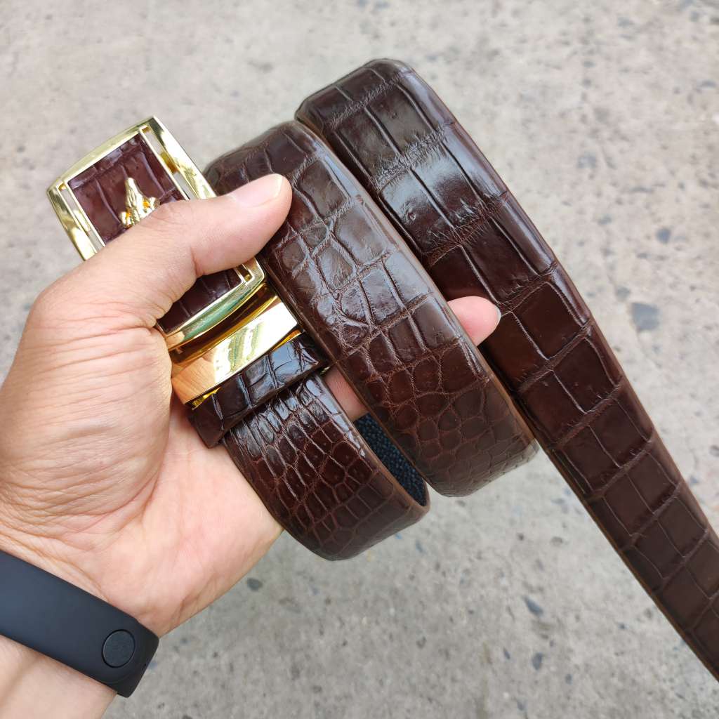 Thắt Lưng Da Bụng Cá Sấu  N22N_V