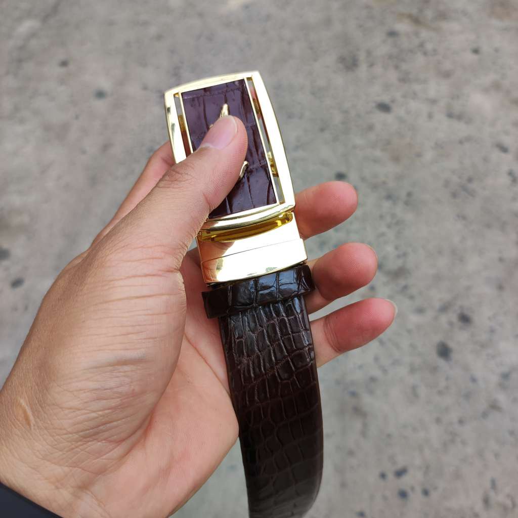 Thắt Lưng Da Bụng Cá Sấu  N22N_V