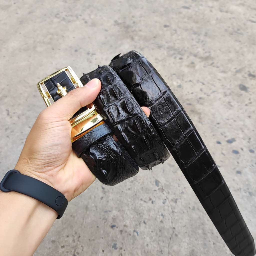 Dây thắt lưng da Cá sấu liền 4cm - Bản lớn phù hợp vòng eo bự!