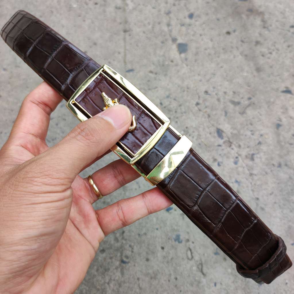 Thắt Lưng Da Bụng Cá Sấu  N22N_V