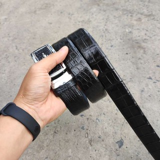 Thắt lưng liền nguyên tấm da bụng cá sấu N29D1