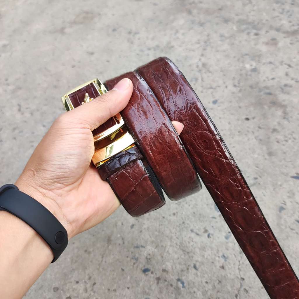 Dây Nịt Nam Da Bụng Hông Cá Sấu Rất Mềm Và Bền TS124A