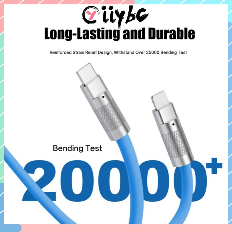 Dây Cáp Sạc Nhanh USB Loại C 120W 6A Nhiều Màu Sắc