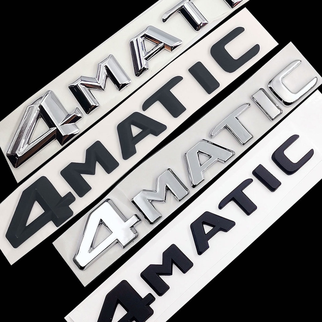 Miếng Dán, Tem Decal  Dán Trang Trí Xe Mercedes Benz Chữ Nổi 4MATIC Độc Đáo