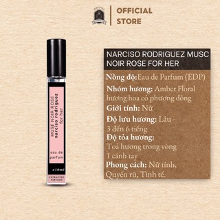 Nước hoa nữ mẫu thử chiết mini narciso musc noir rose chiết 10ml