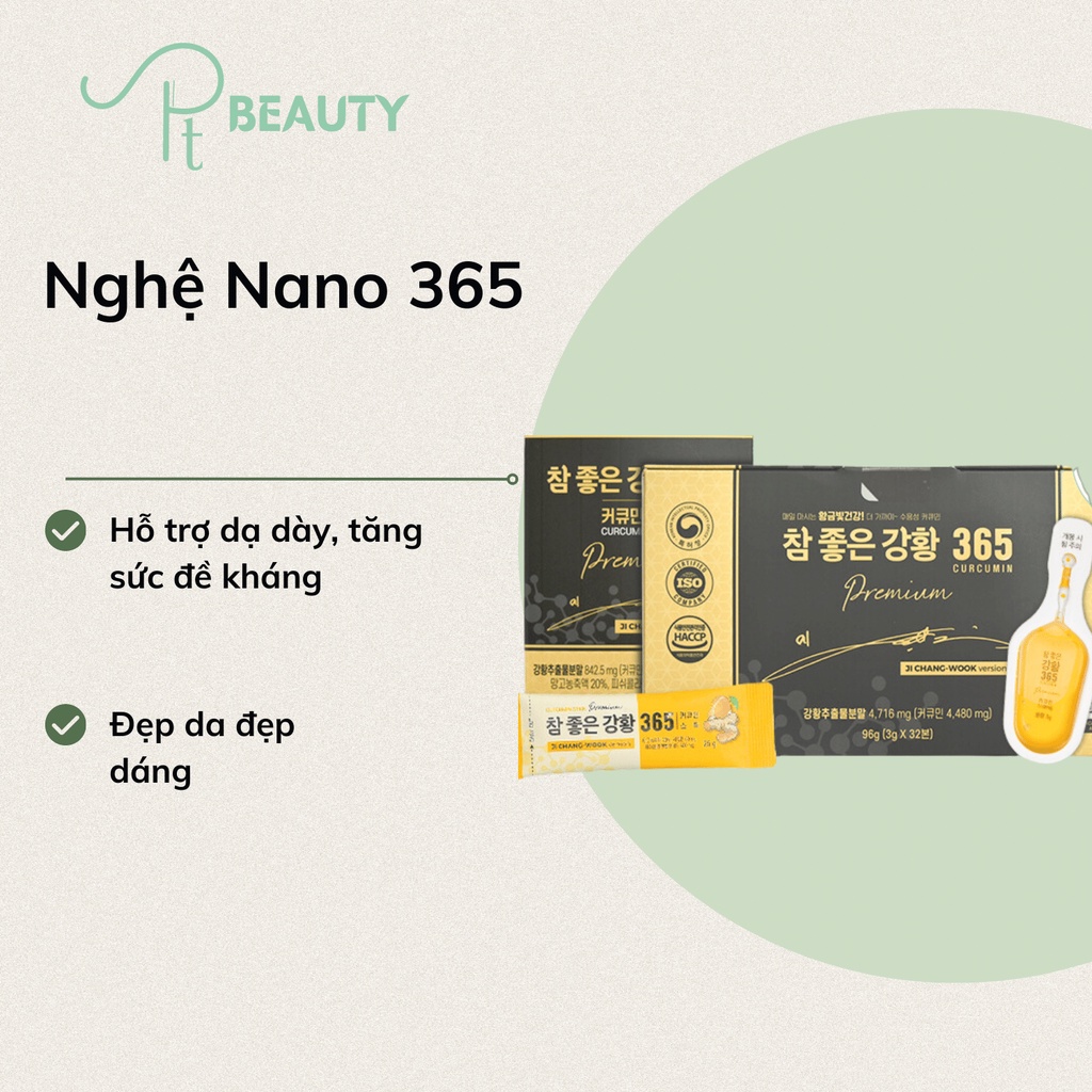 Nghệ NaNo Curcumin 365 Premium Hàn Quốc - Mẫu Mới