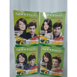 1 hộp(12gói) gội nhuộm thảo dược Super Nova 30ml/gói_Thái Lan