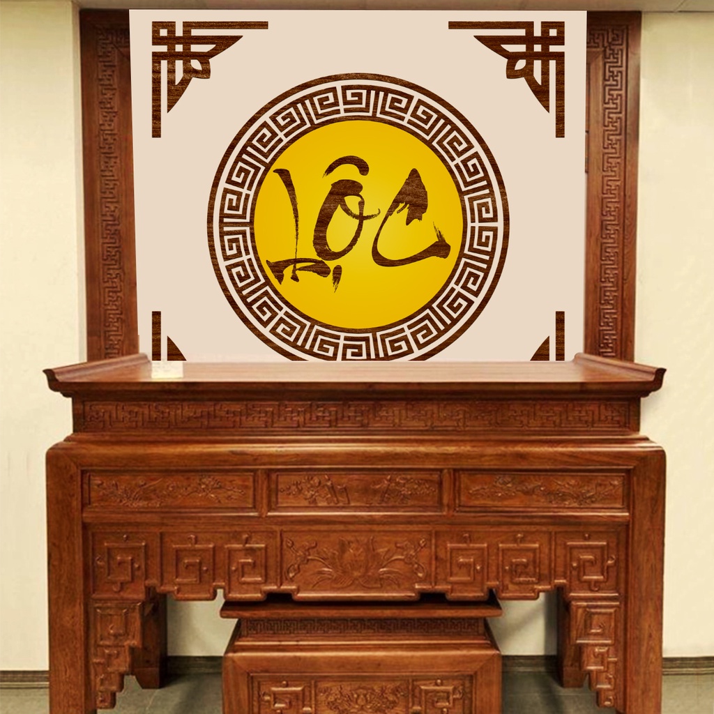 Tranh trang trí bàn gia tiên tiệc cưới hỏi nhiều mẫu nhiều kích thước, tranh dán trang trí bàn thờ, phòng thờ gia tiên