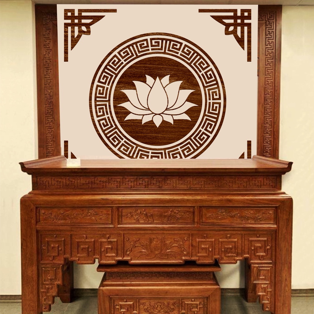 Tranh trang trí bàn gia tiên tiệc cưới hỏi nhiều mẫu nhiều kích thước, tranh dán trang trí bàn thờ, phòng thờ gia tiên