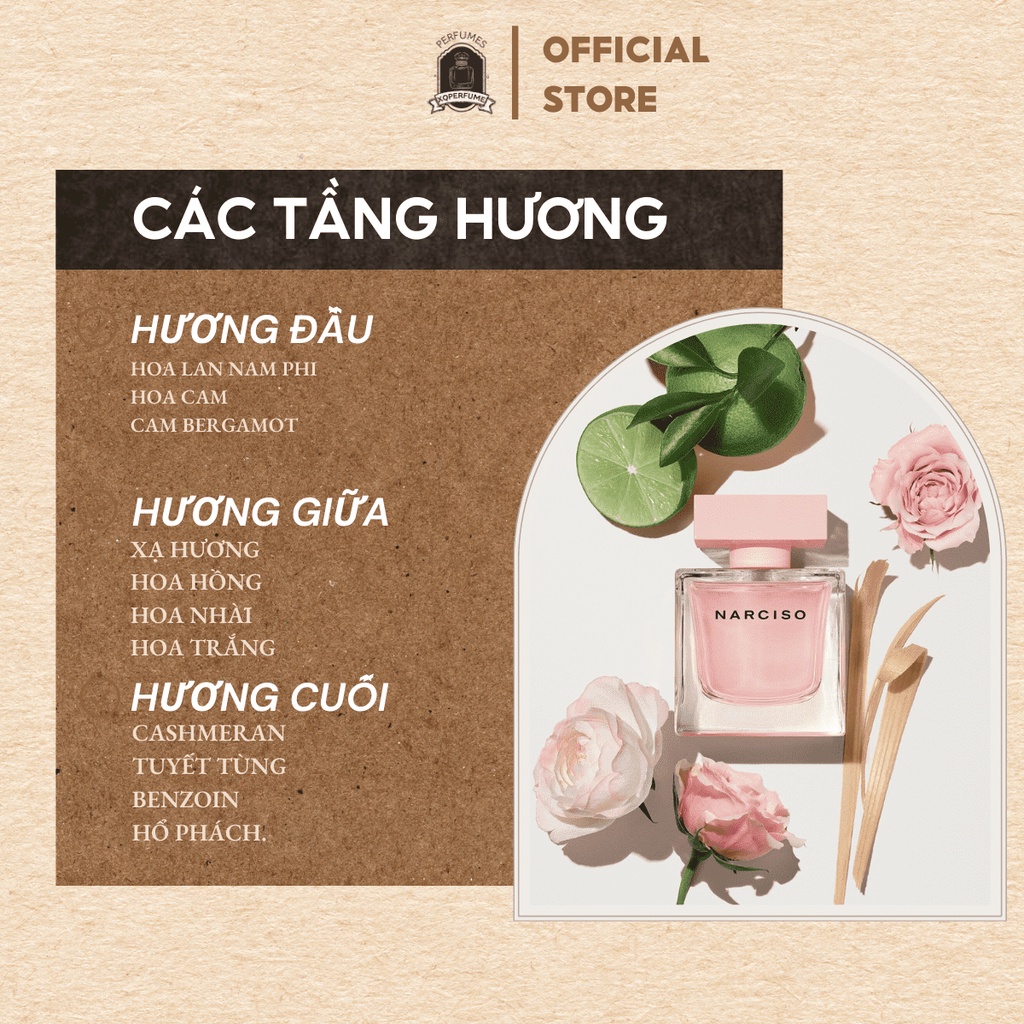 [Chính hãng] Nước Hoa Nữ Mẫu Thử Chiết Mini NARCISO CRISTAL EDP Chiết 10ml | BigBuy360 - bigbuy360.vn
