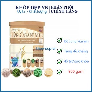 Sữa hạt dr.oganimil làm từ các loại hạt dinh dưỡng cao hộp 800g - bio organic
