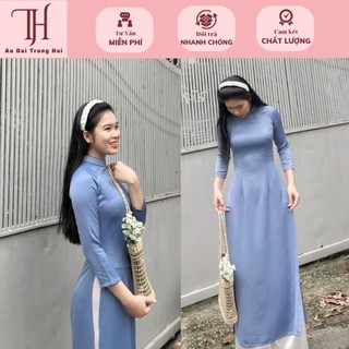 Áo dài cổ truyền thống 2,5cm tay lỡ, chất liệu lụa Tây Thi cao cấp