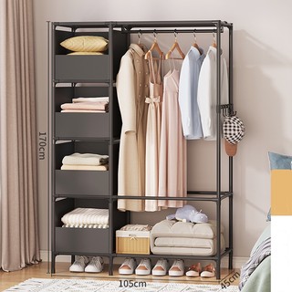 Tủ quần áo nhiều buồng, tủ vải khung sắt sơn tĩnh điện vô cùng chắc chắn phù hợp với nhiều không gian