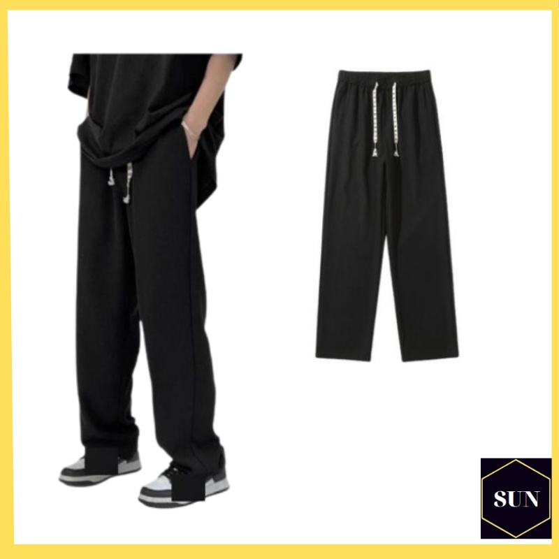 Quần Thun nam Unisex Cotton dày dặn co giãn S8