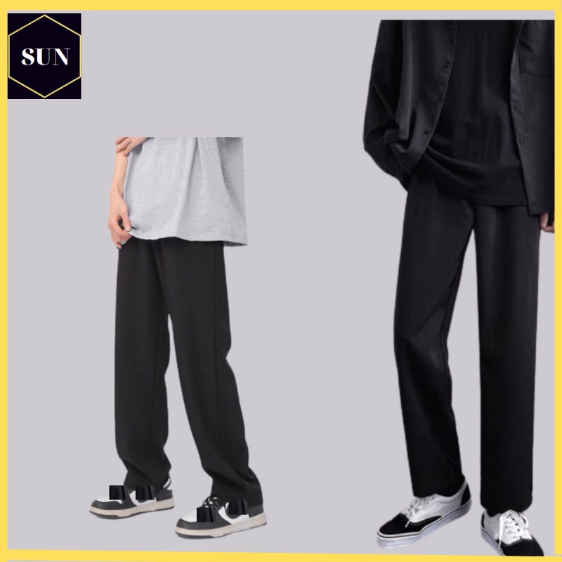 Quần Thun nam Unisex Cotton dày dặn co giãn S8