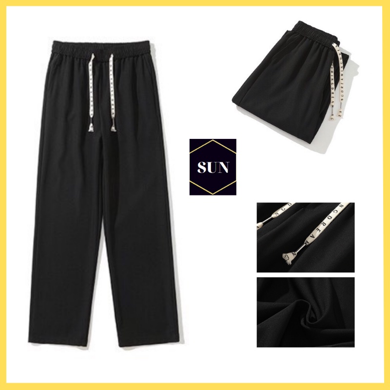 Quần Thun nam Unisex Cotton dày dặn co giãn S8