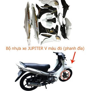 Bộ dàn áo Loại Phanh Đĩa  nhựa ABS nguyên sinh xe JUPITER V MÀU TRẮNG - S2099