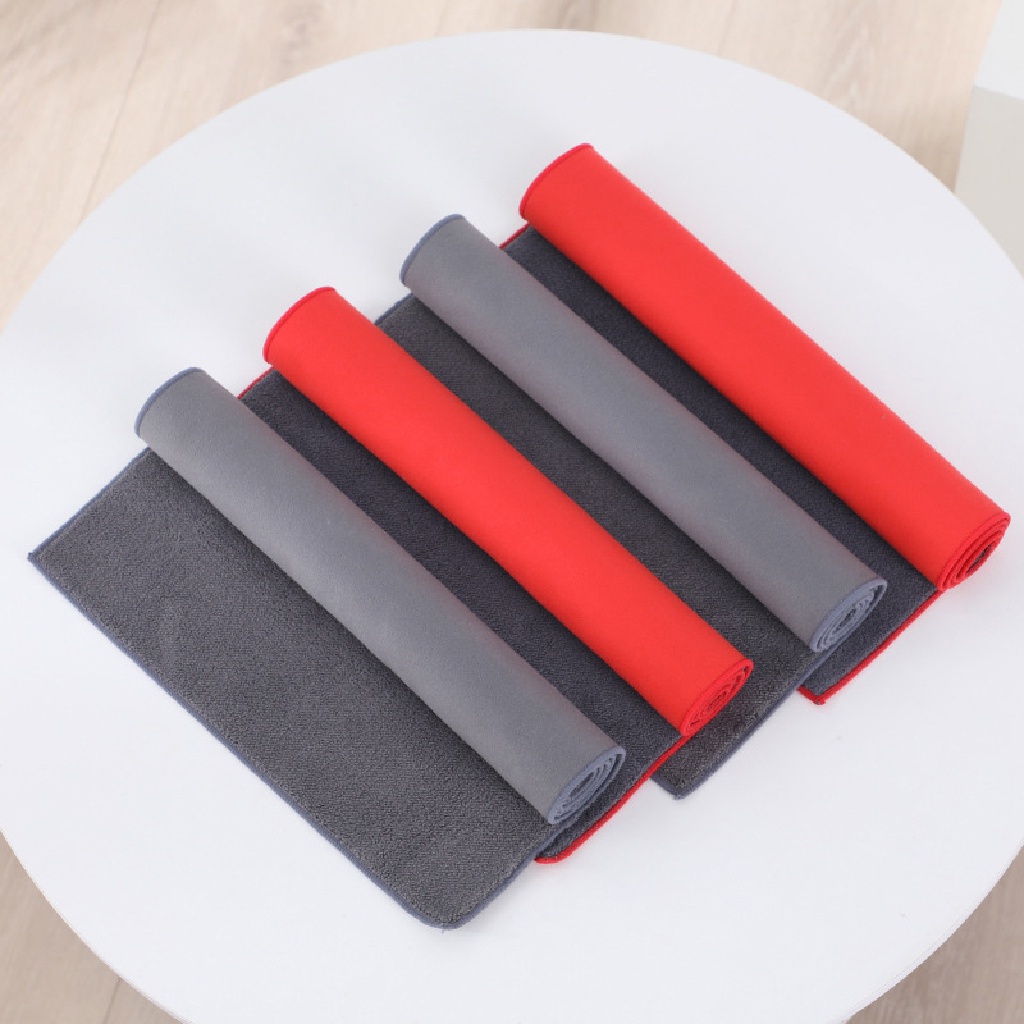 Khăn lau xe ô tô đa năng 2 mặt da lộn OTOMATE, khăn lau ô tô chất vải siêu mịn, siêu thấm hút cho xe
