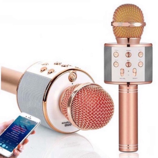 Micro hát Karaoke cầm tay mini bluetooth tích hợp Loa Bluetooth đa năng 6in1 WS-858 - Mic cầm tay mini hát karaoke | BigBuy360 - bigbuy360.vn