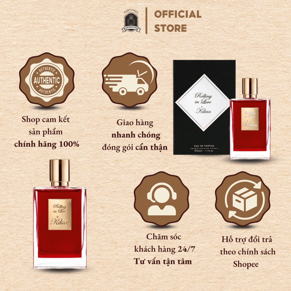 [AUTH] Nước Hoa Nữ Chiết Mini Dùng Thử Kilian Rolling In Love Chiết 10ml | BigBuy360 - bigbuy360.vn