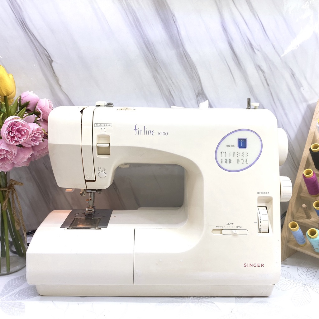 Máy May Gia Đình Nhật Singer Fitline 6200 - 6700 - May Cơ Bản - Kích Thước 41x17x29 - Cực Êm - Siêu Bền - BH 18 Tháng