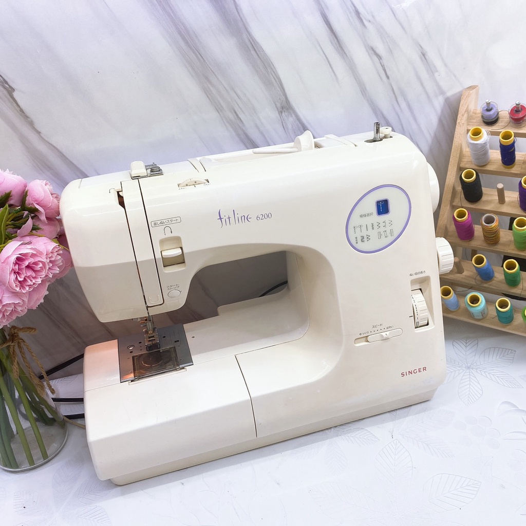 Máy May Gia Đình Nhật Singer Fitline 6200 - 6700 - May Cơ Bản - Kích Thước 41x17x29 - Cực Êm - Siêu Bền - BH 18 Tháng