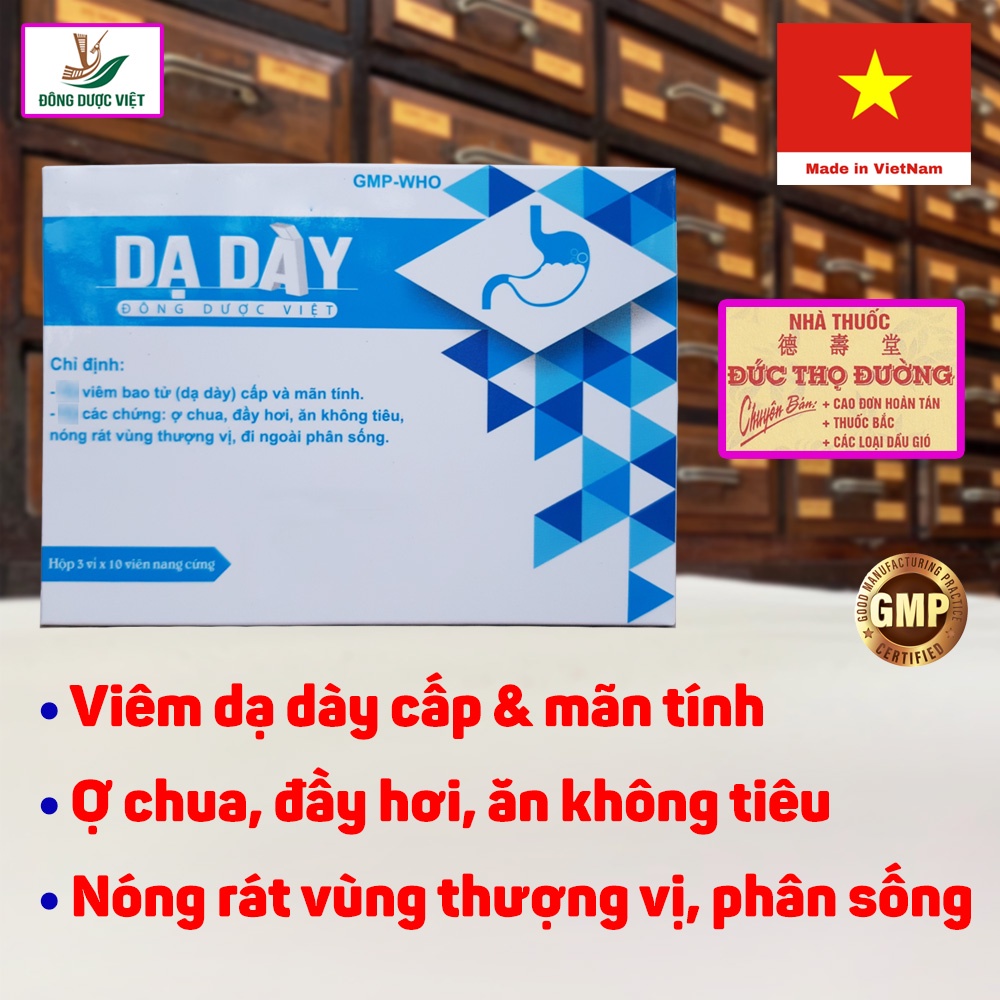 Dạ Dày - Đau bao tử cấp và mãn tính - ợ chua, đầy hơi, ăn không tiêu, nóng rát thượng vị, đi phân sống