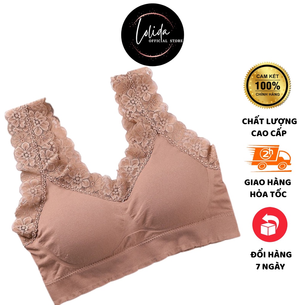 Áo Bra Nữ Lolida Cao Cấp Thiết Kế Cotton Dây Viền Ren Bèo Nâng Ngực Gợi Cảm Mềm Mại MÃ 1932