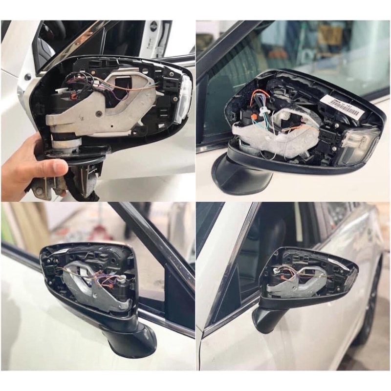 Moter gương xương nhôm cho Mazda , fix lỗi cụp xoè