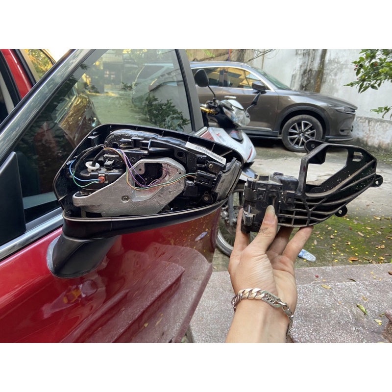 Moter gương xương nhôm cho Mazda , fix lỗi cụp xoè
