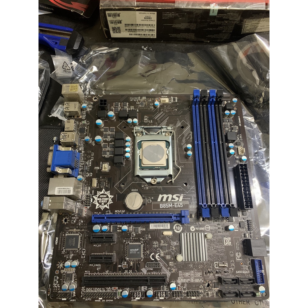 MAIN MSI B85M-E45 BẢN 4 KHE RAM soket 1150 hàng đẹp