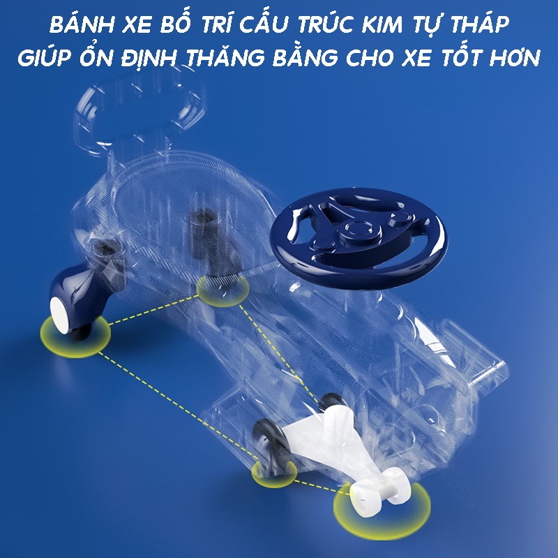 Xe chòi chân cho bé, xe lắc có nhạc cho bé mô hình máy bay cao cấp chống ồn chịu tải cao