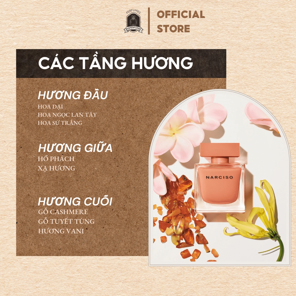 Nước hoa nữ chiết Narciso Rodriguez Ambree chai cam vuông EDP 10ml_ NƯỚC HOA CHIẾT 10ML | BigBuy360 - bigbuy360.vn