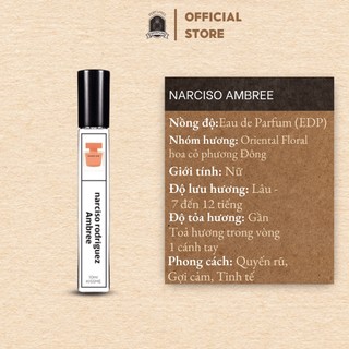 Nước hoa nữ chiết narciso rodriguez ambree chai cam vuông edp 10ml_ nước hoa chiết 10ml
