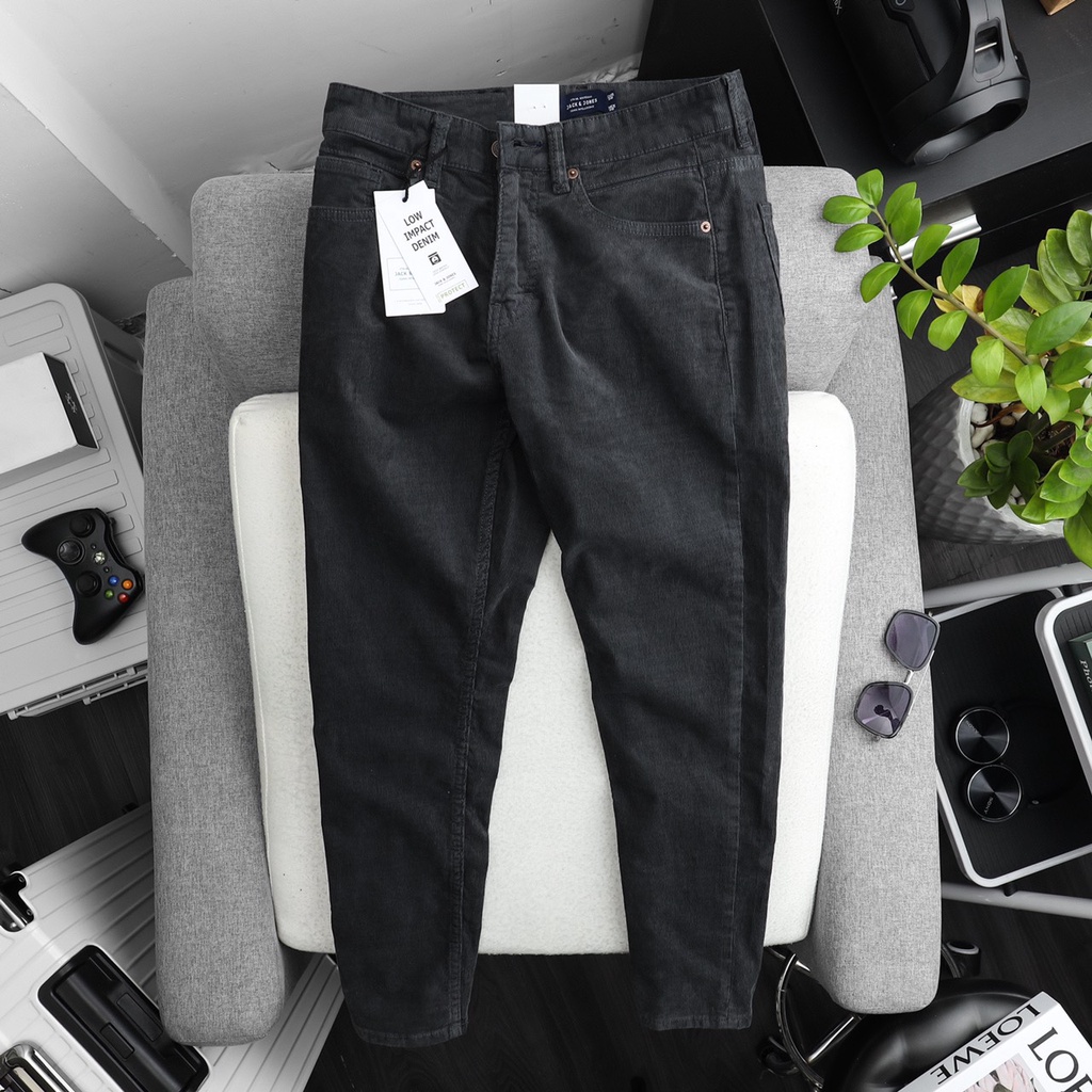 Quần jean dài Nam fom slim chất Nhung tăm co 5 màu fom slim vnxk