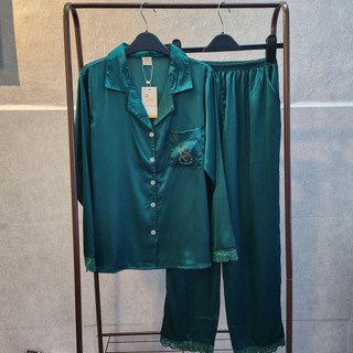 pijama, bộ mặc nhà lụa mịn tơ tằm cao cấp ép đá 2ce