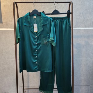 pijama, bộ mặc nhà lụa mịn tơ tằm cao cấp ép đá 2ce
