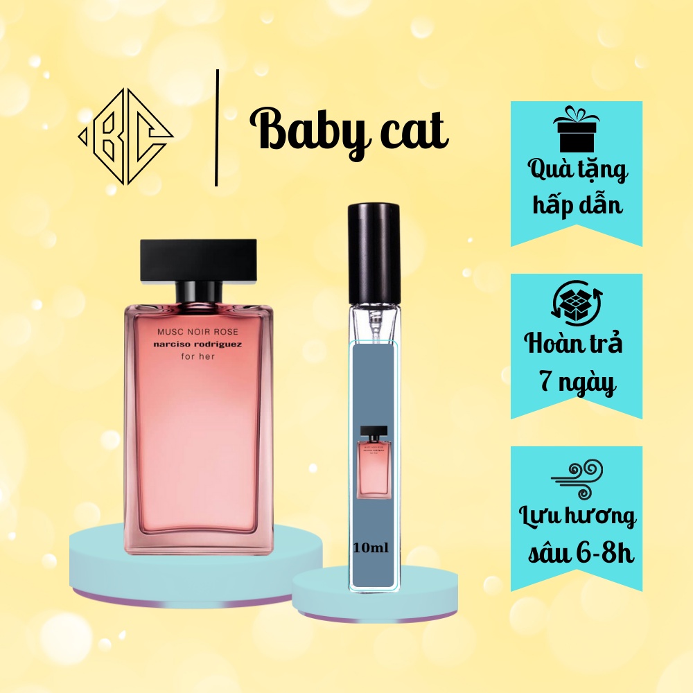 [Chính Hãng] Mẫu Thử Nước Hoa Nữ Narciso Musc Noir Rose Chiết 10ml