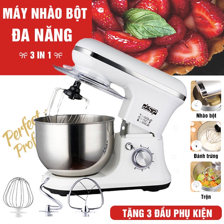 Máy Nhào Bột Đa Năng Longde - Nhồi Bột Tự Động - Dung Tích 3L Trộn Bột, Đánh Trứng