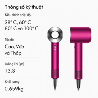 [Nhập mã Shopee ELDYSON2A giảm 10%] Máy sấy tóc Dyson Supersonic ™ HD08 (Hồng/Xám Trắng)