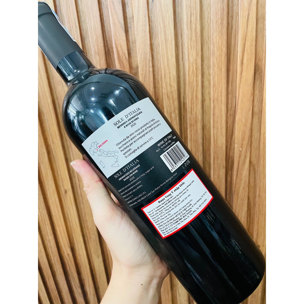 Rượu Vang Ý Ngọt Sole D'Italia 10,5%