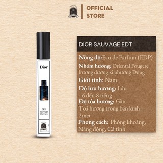 Nước hoa nam dior sauvage edp 100ml badboy nam tính - chai chiết 10ml