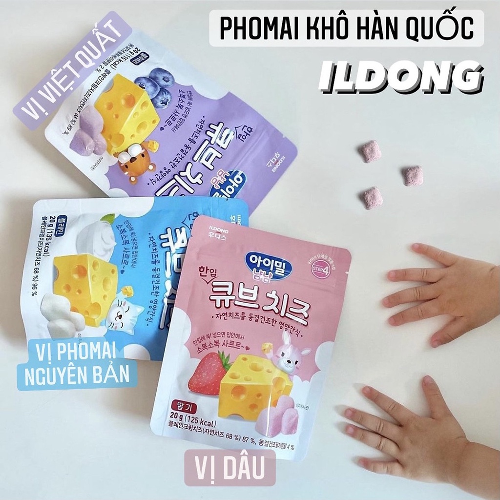 Phô Mai Khô Sấy Lạnh Phomai Hoa Quả Ildong Cho Bé Ăn Dặm