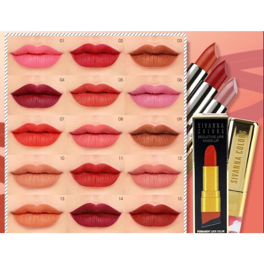 Son thỏi lì Sivanna Seductive Lips Makeup HF566