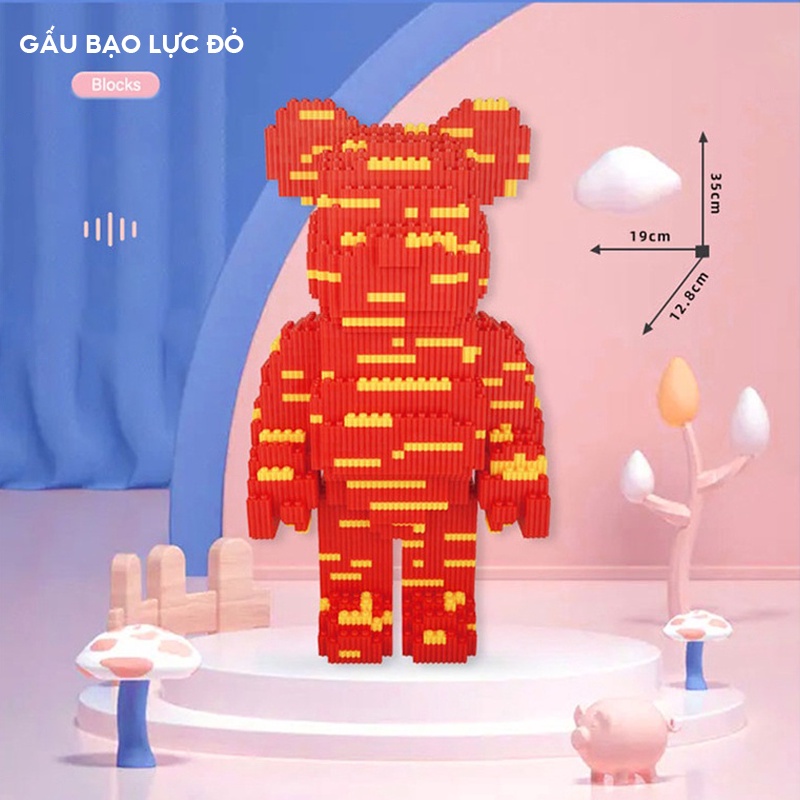 Bộ Đồ Chơi Lắp Ráp Hình Chú Gấu Dễ Thương