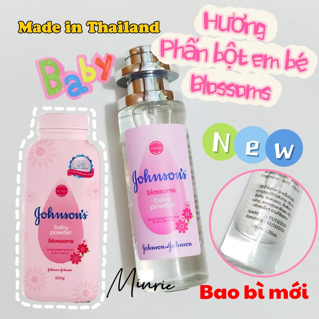 Nước Hoa Johnson baby Thái Lan 35ml hương phấn em bé dịu nhẹ