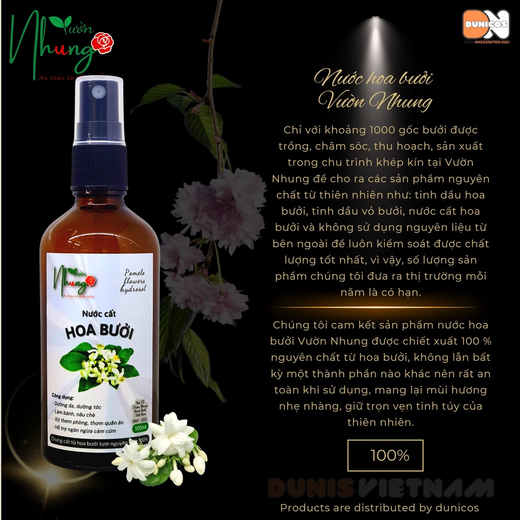 Xịt dưỡng tóc nước hoa bưởi 100% nguyên chất ngăn rụng tóc kích thích mọc tóc | Toner cân bằng da từ thiên nhiên 150ml