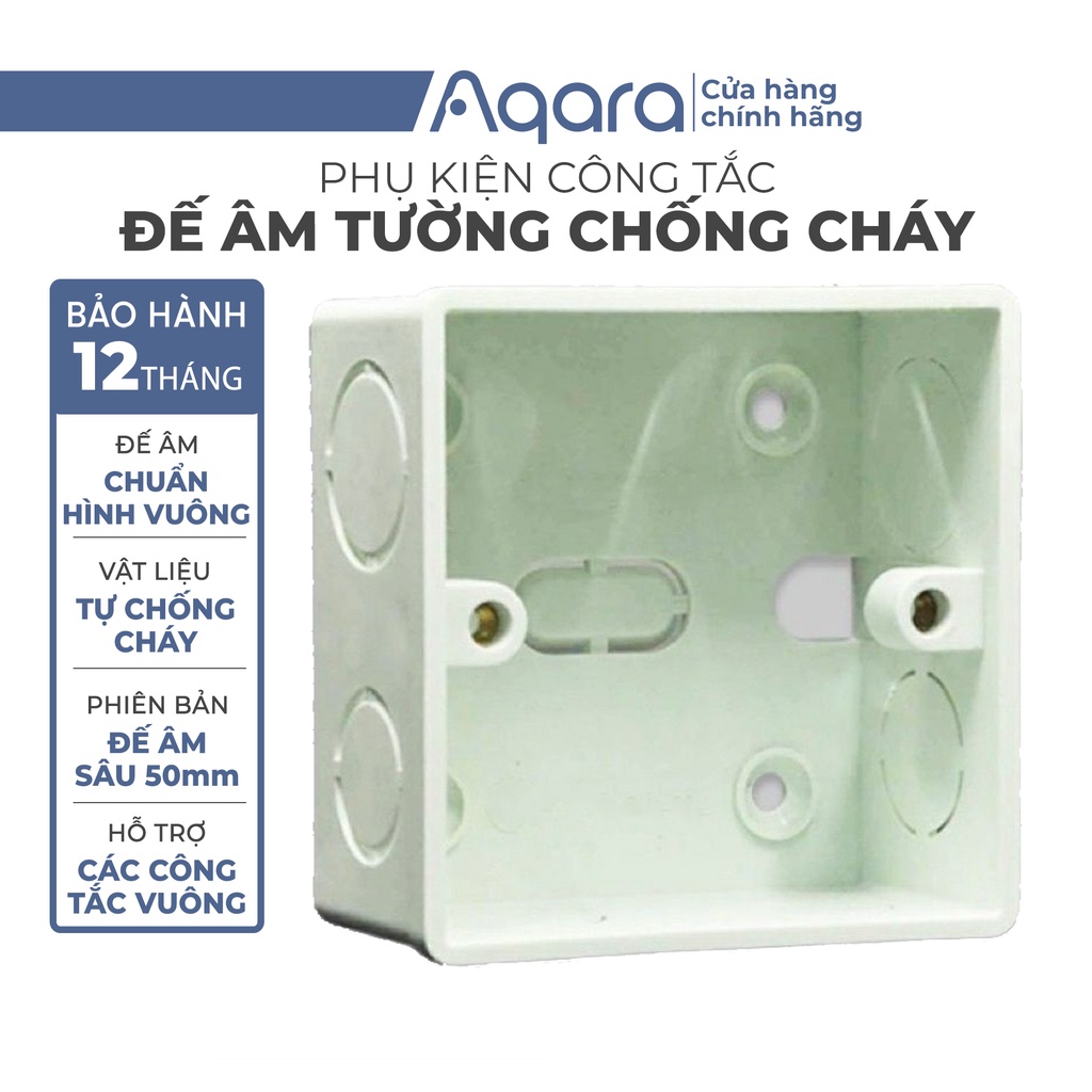 Đế âm Vuông và Chữ Nhật phiên bản Sâu 50mm, Tự Chống Cháy