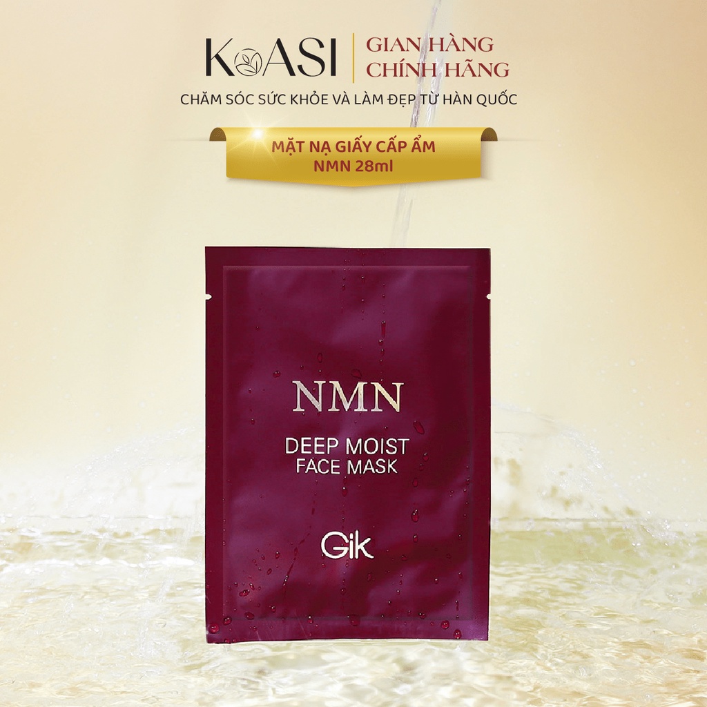 Mặt Nạ Dưỡng Ẩm Gik 28ml Combo 10 Túi (GIK NMN DEEP MOIST FACE MASK)